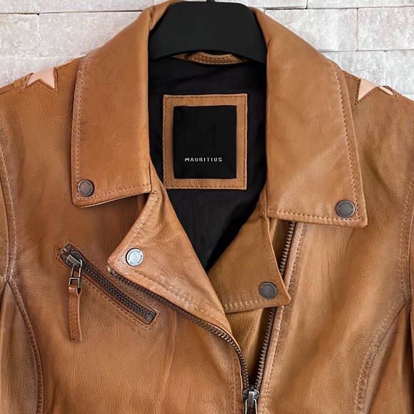 Mauritius Christy Leather Jacket in Honeycomb - NWOT - Picture 5 of 9